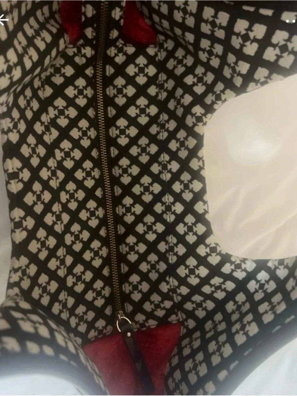 Kate Spade Black & Cream Patterned shoulder hobo Bag - comfortable to carrry